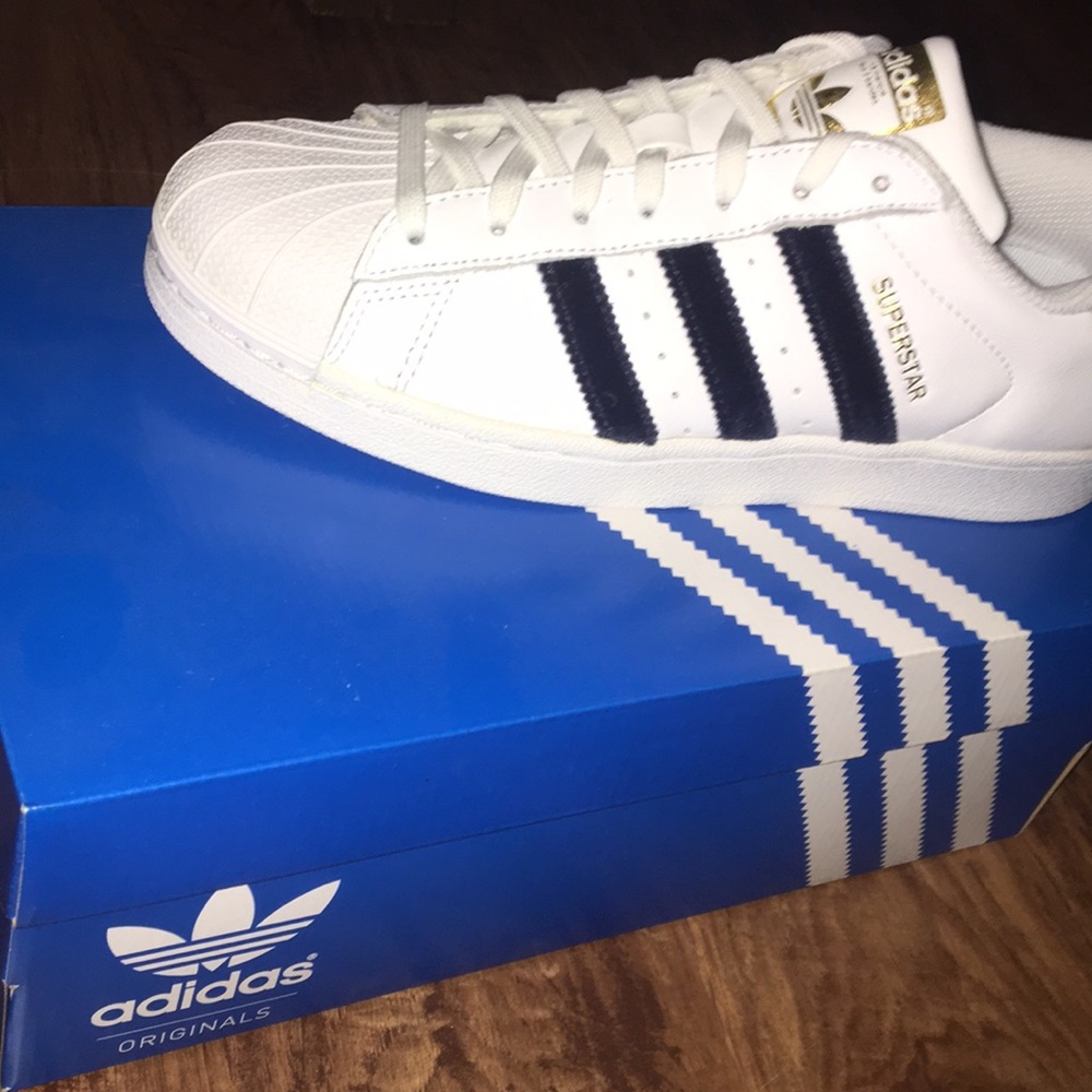 New Adidas Superstar Blue Velvet